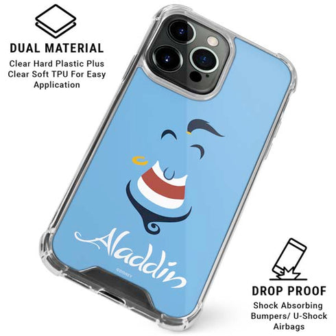 Disney Aladdin Genie Outline Art iPhone 16 Pro Clear Case